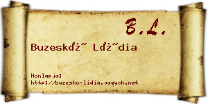 Buzeskó Lídia névjegykártya